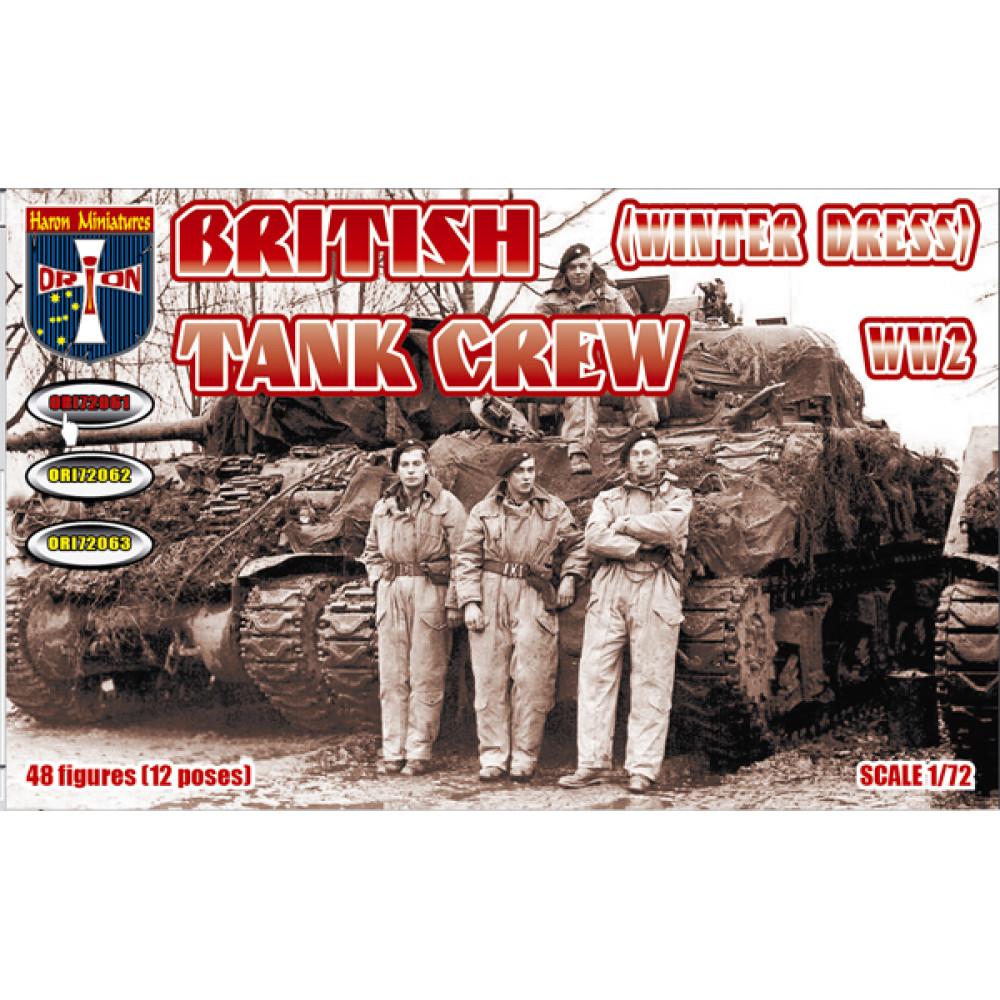 British Tank Crew (Winter Dress). WW2  (48 figures, 12 poses)  1/72 Orion 72061