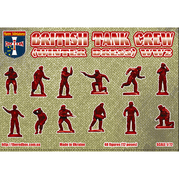 British Tank Crew (Winter Dress). WW2  (48 figures, 12 poses)  1/72 Orion 72061