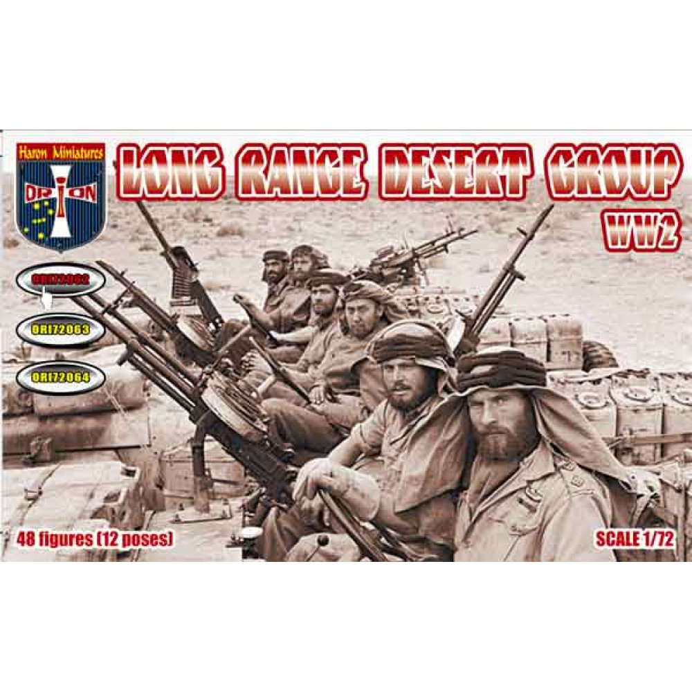LRDG (Long Range Desert Group)  WW2  (48 figures, 12 poses)  1/72 Orion 72062