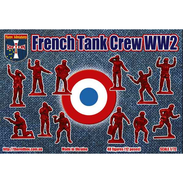 French Tank Crew WW2  (48 figures, 12 poses)  1/72 Orion 72064