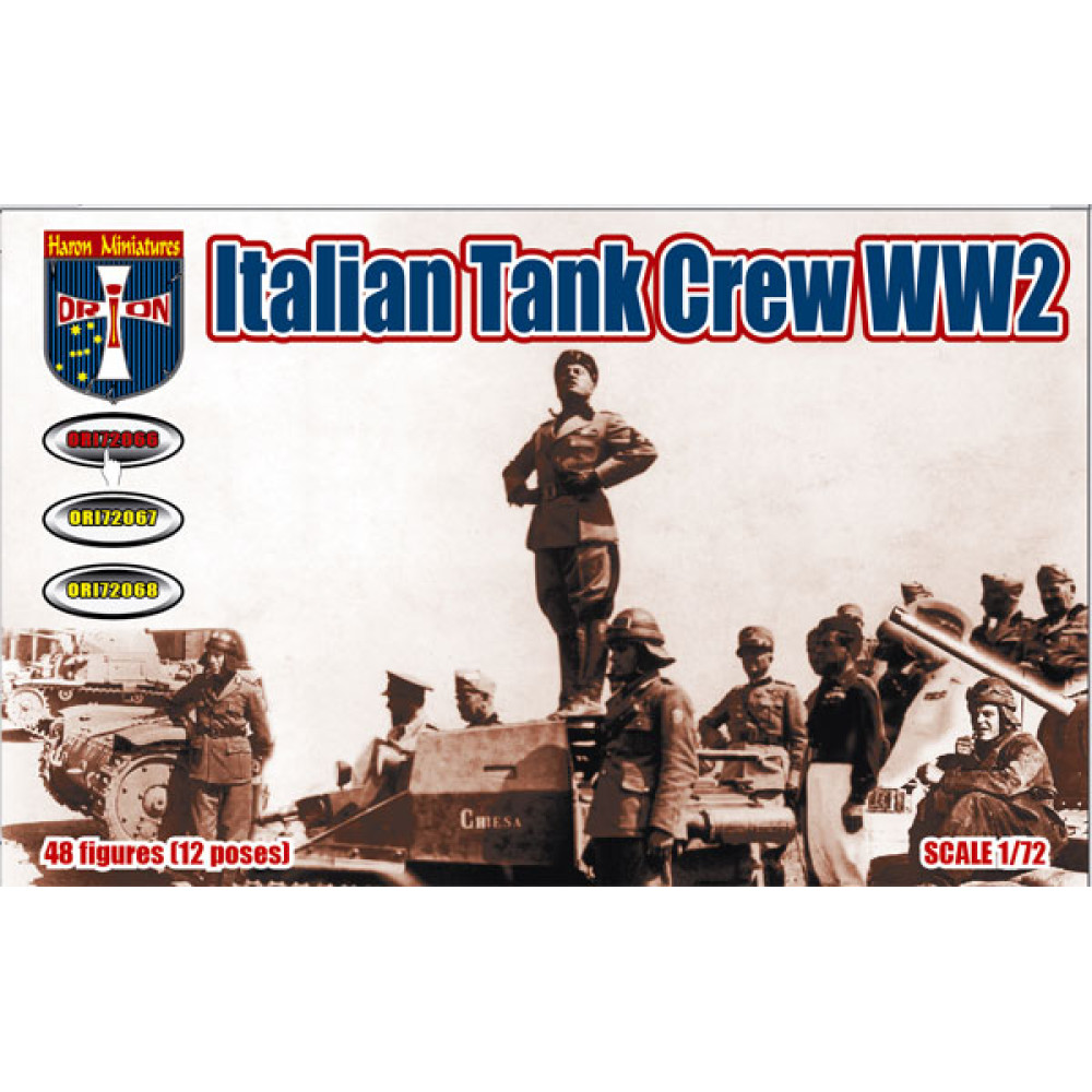 Italian Tank Crew WW2  (48 figures, 12 poses)  1/72 Orion 72066
