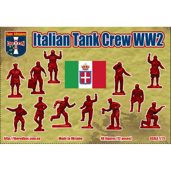 Italian Tank Crew WW2  (48 figures, 12 poses)  1/72 Orion 72066
