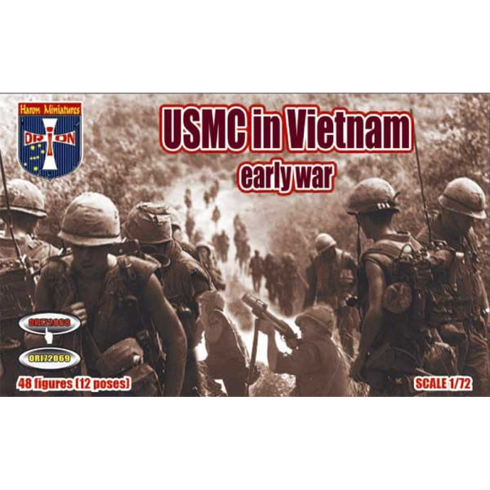 USMC in Vietnam (early war) (48 Figures, 12 Poses) 1/72 Orion 72068