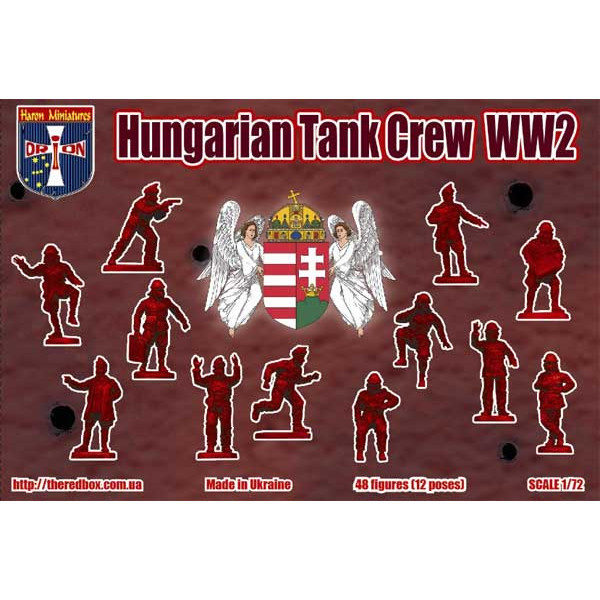 Hungarian Tank Crew WW2 set1 (48 Figures, 12 Poses) 1/72 Orion 72069