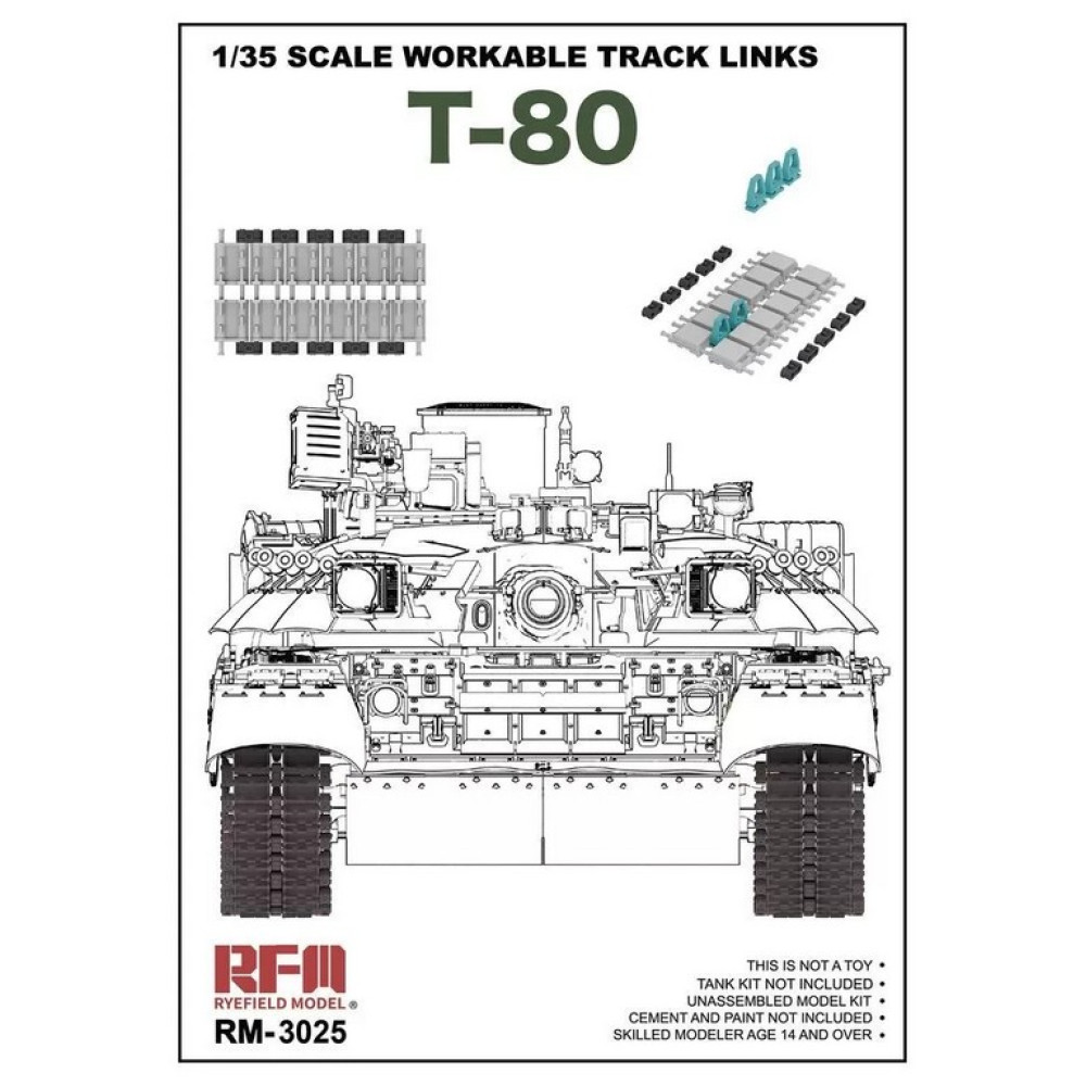 Робочі траки для Т-80 1/35 RFM  3025