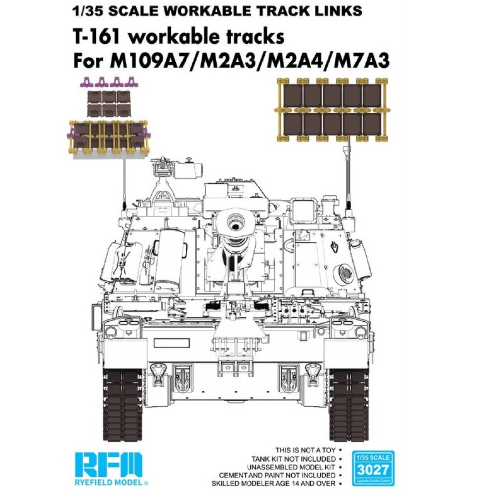 Робочі траки T-161 для M109A7 / M2A3 / M2A4 / M7A3 1/35 RFM  3027