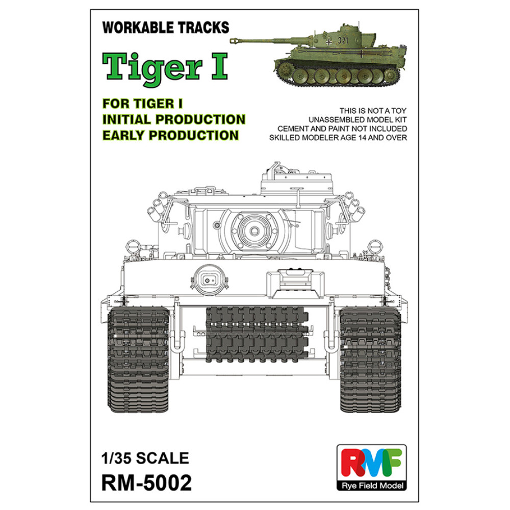 Workable Tracks for Tiger I Early Production  1/35 RFM  5002