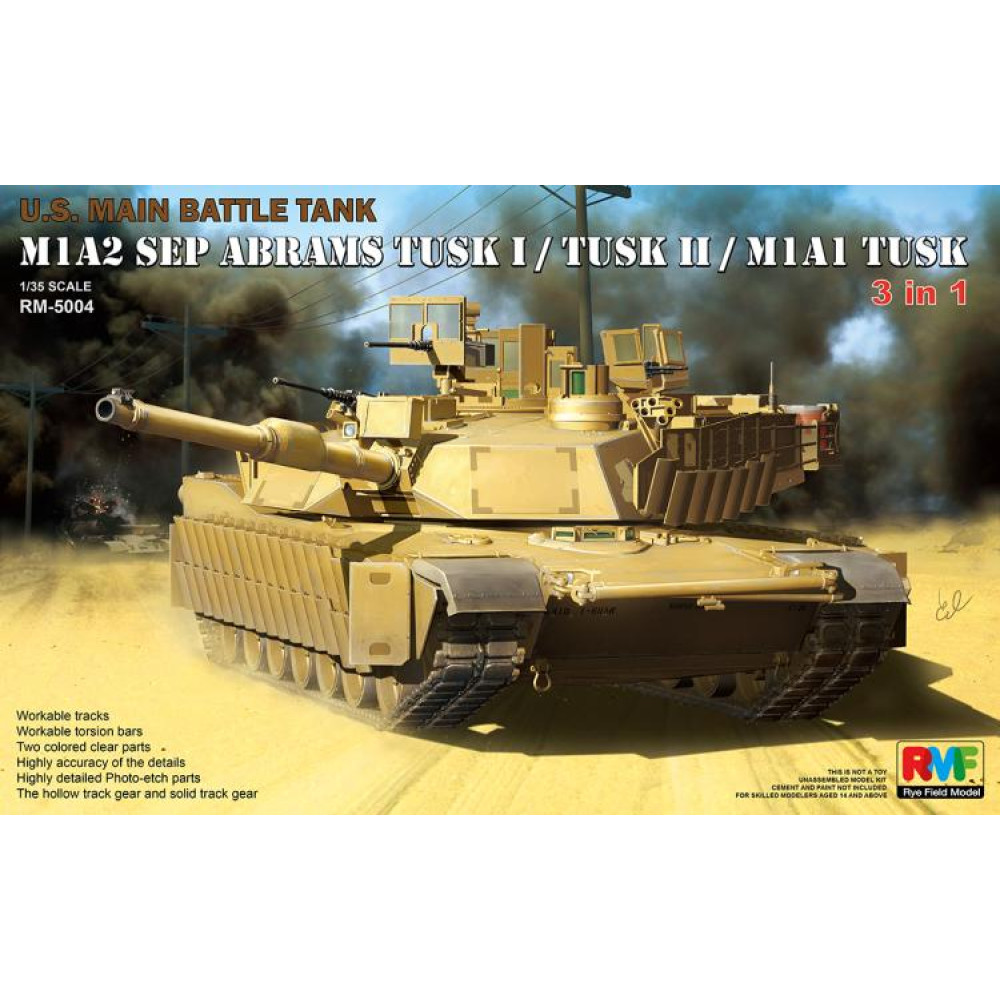 M1A2 SEP Abrams TUSK I/II 3 in 1   1/35 RFM  5004
