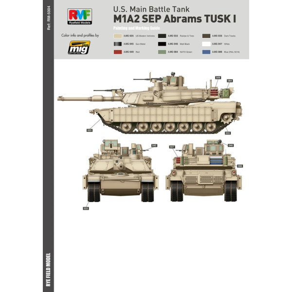 M1A2 SEP Abrams TUSK I/II 3 in 1   1/35 RFM  5004
