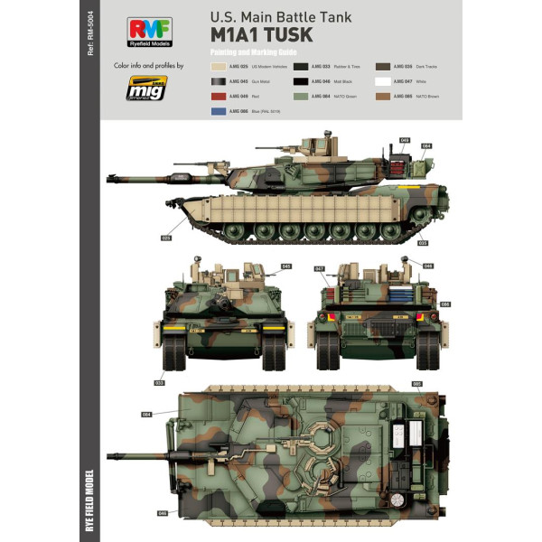 M1A2 SEP Abrams TUSK I/II 3 in 1   1/35 RFM  5004