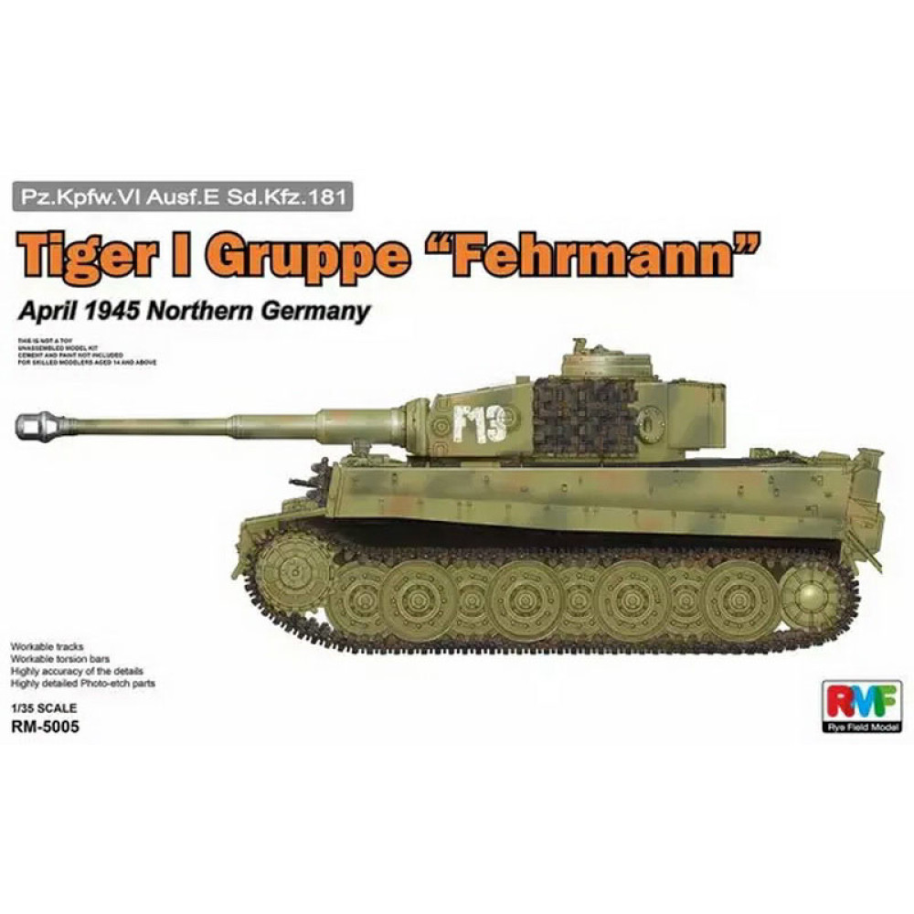  Pz.Kpfw.VI Ausf.E Tiger I Gruppe "Fehrmann"  1/35 RFM  5005