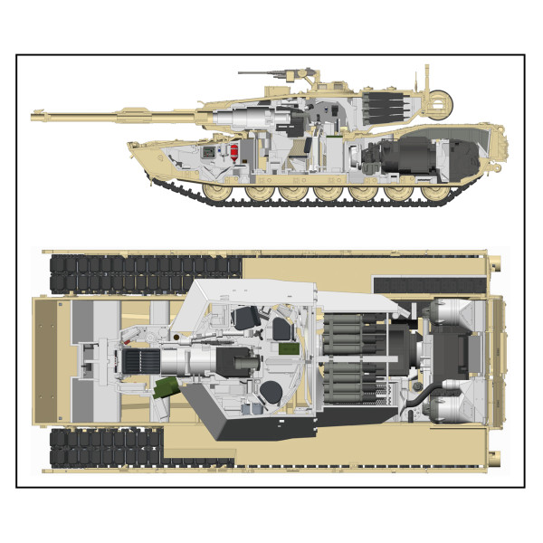 M1A1/A2 Abrams with Full Interior  1/35 RFM  5007