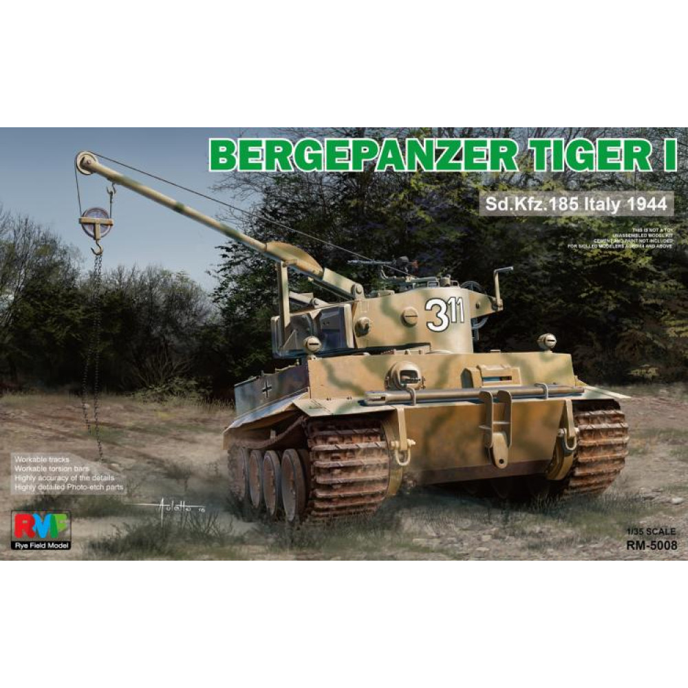 Bergepanzer Tiger I Sd.Kfz.185 Italy 1944   1/35 RFM  5008