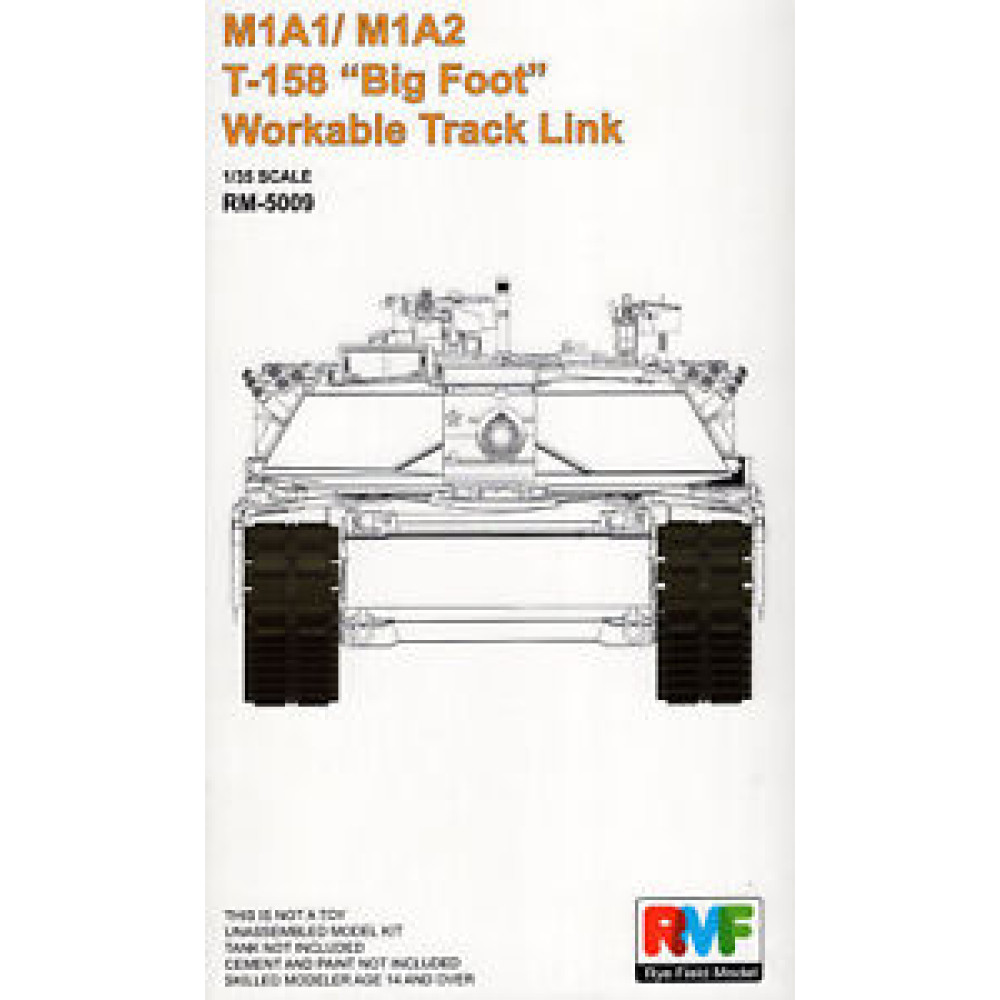 M1A1/M1A2 T-158 "Big Foot" Workable Track Link  1/35 RFM  5009