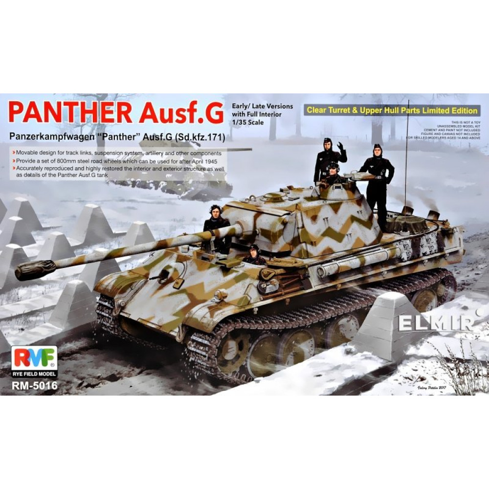 Panther Ausf. G Early/ Late version w/ Full Interior  1/35 RFM  5016
