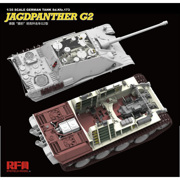 Jagdpanther G2 with full interior & workable track links 1/35 RFM  5022 