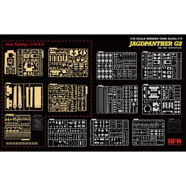 Jagdpanther G2 with full interior & workable track links 1/35 RFM  5022 
