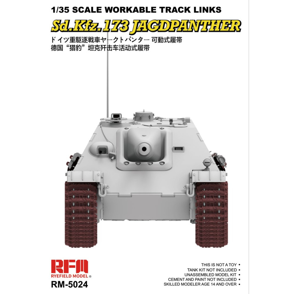 Workable Track Links for Jagdpanther Ausf.G2  1/35 RFM  5024