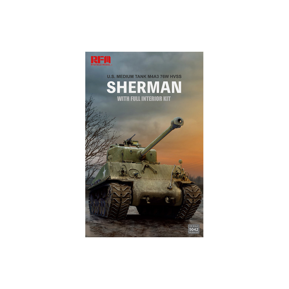 M4A3E8 SHERMAN w/Full Interior&Workable Track Links 1/35 RFM 5042