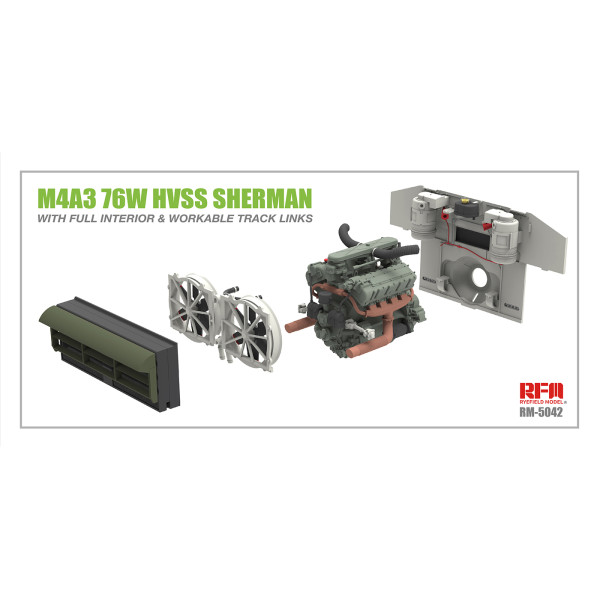 M4A3 76W HVSS SHERMAN з інтер'єром 1/35 RFM 5042