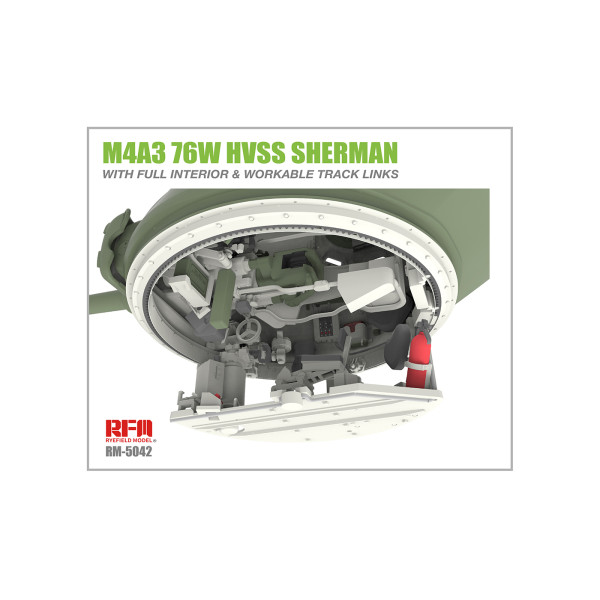M4A3 76W HVSS SHERMAN з інтер'єром 1/35 RFM 5042
