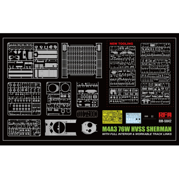 M4A3 76W HVSS SHERMAN з інтер'єром 1/35 RFM 5042