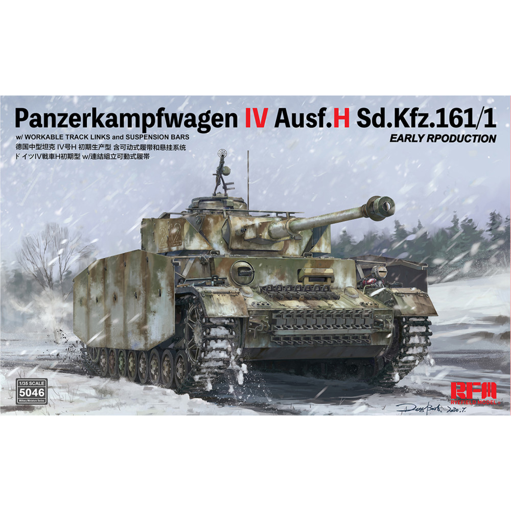 Panzerkampfwagen IV Ausf.H Sd.Kfz.161/1 EARLY RPODUCTION 1/35 RFM  5046