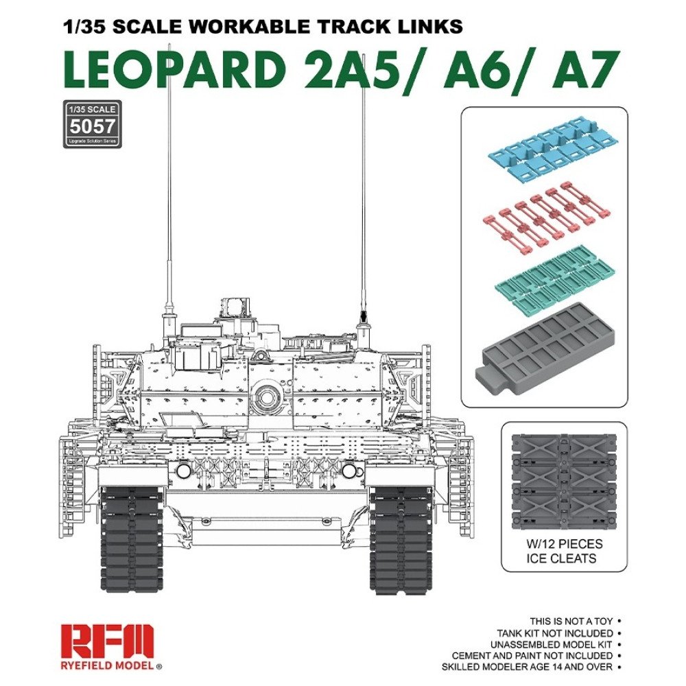Робочі траки для Leopard 2A5/A6/A7 1/35 RFM  5057