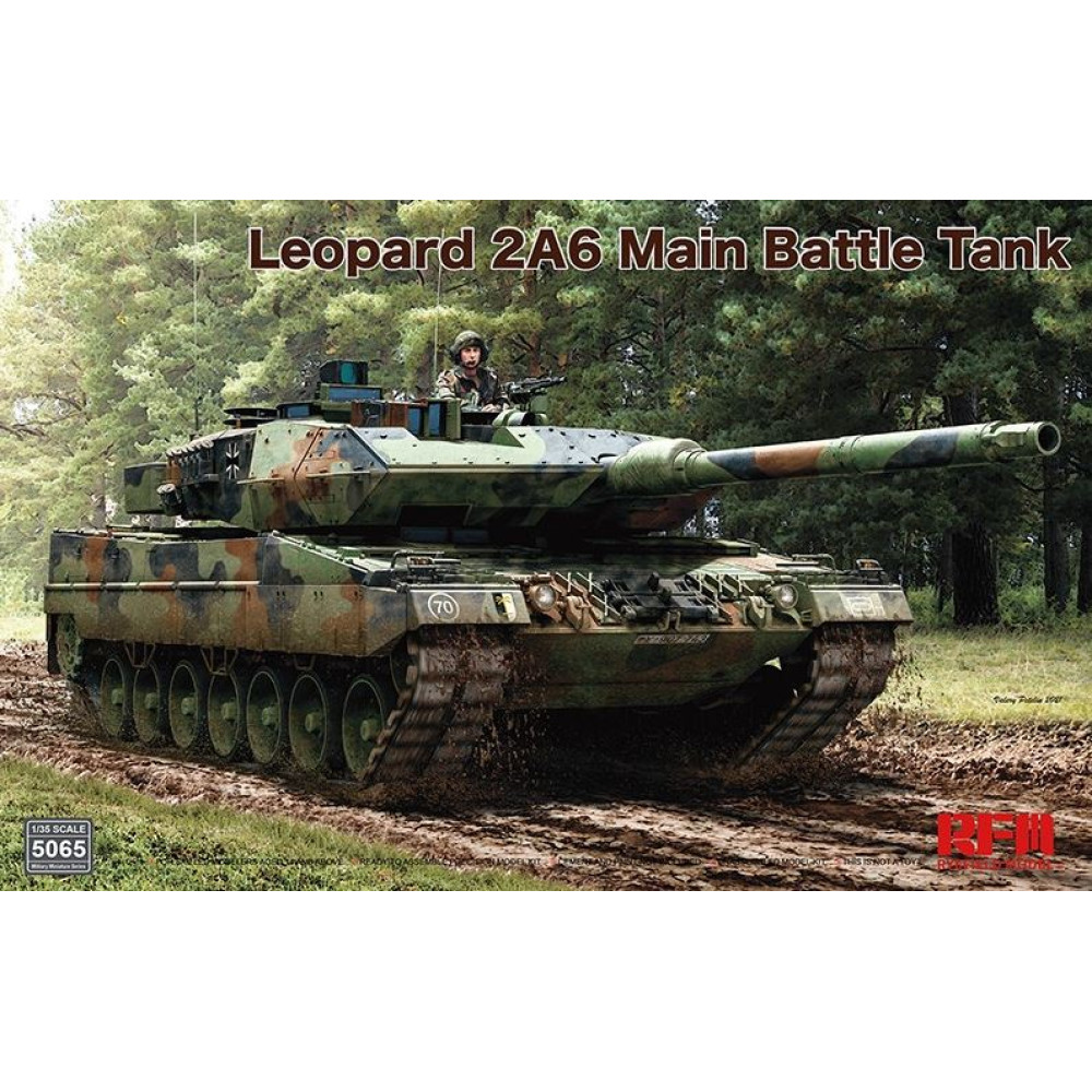Leopard 2A6 Main Battle Tank with workabletrack links 1/35 RFM 5065