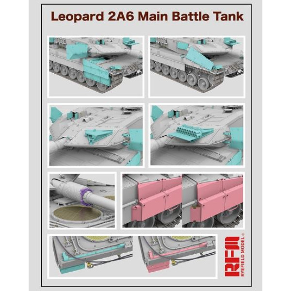 Leopard 2A6 Main Battle Tank with workabletrack links 1/35 RFM 5065