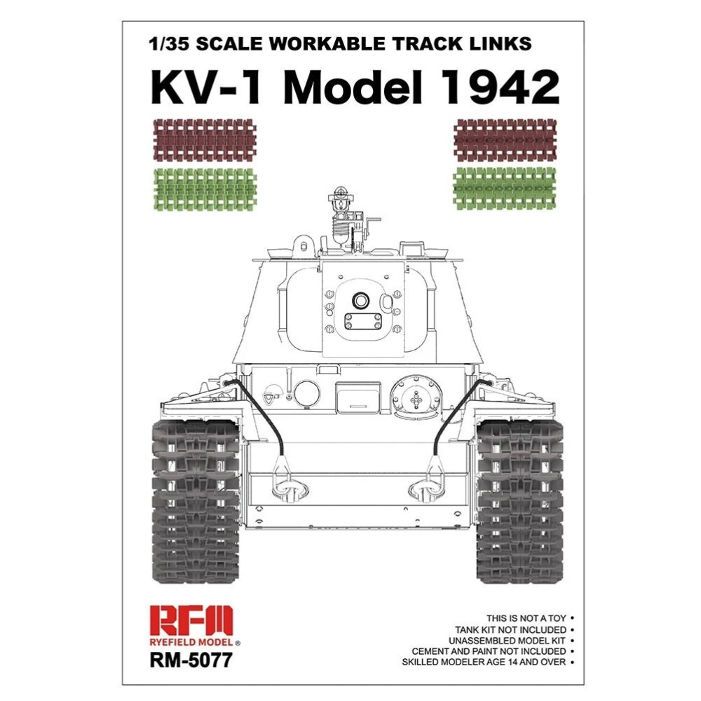 Робочі траки для КВ-1 зразка 1942 року 1/35 RFM  5077