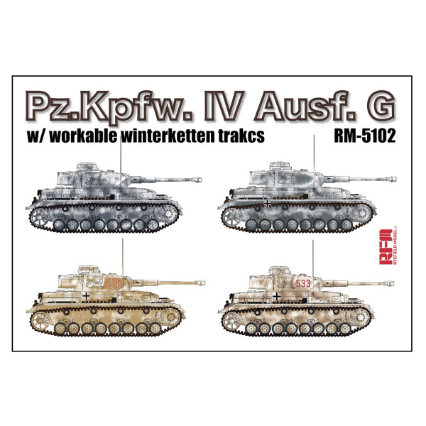Pz.Kpfw. IV Ausf. G w/ workable winterketten trakcs 1/35 RFM 5102