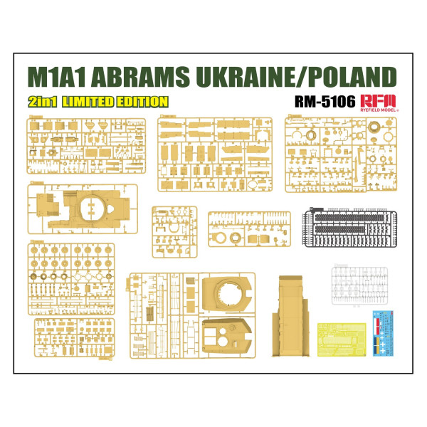 M1A1 ABRAMS UKRAINE/POLAND  1/35 RFM 5106