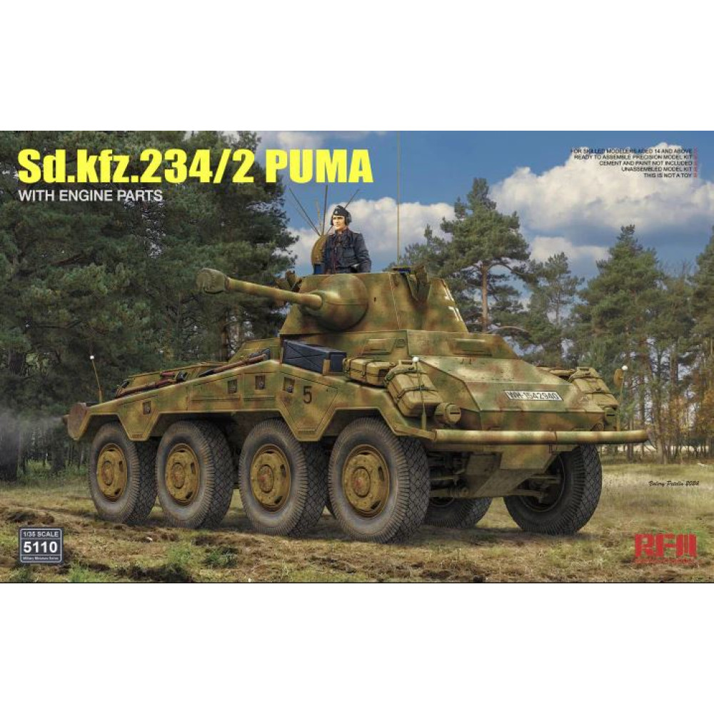 Sd.Kfz.234/2 PUMA with Engine Parts 1/35 RFM 5110