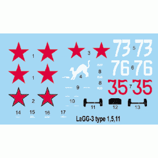 LAGG-3 series 1,5,11 1/72 Roden 037