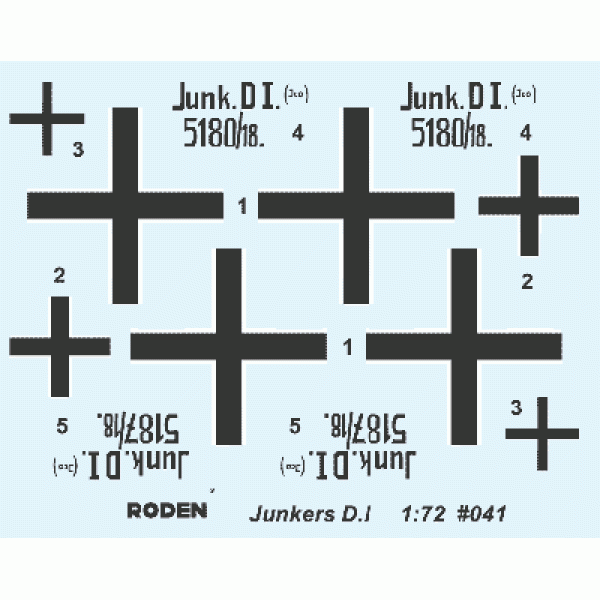 Junkers D.1 WWI German fighter 1/72 Roden 041
