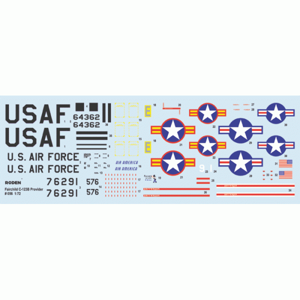 Fairchild C-123B Provider 1/72 Roden 056