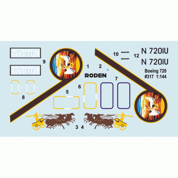 Boeing 720 "Caesar's Chariot" 1/144 Roden 317