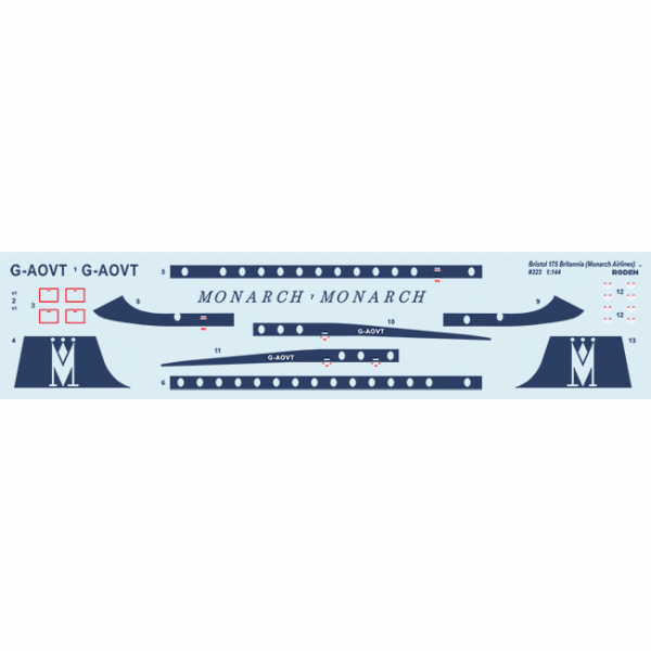 Bristol 175 Britannia (Monarch Airlines) 1/144 Roden 323