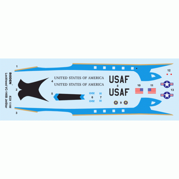 Lockheed VC-140B Jetstar (L-1329) 1/144 Roden 324