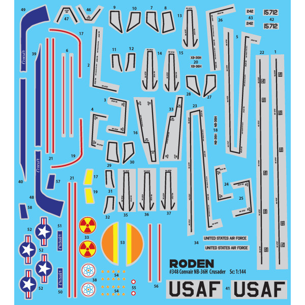 Convair NB/XB-36H Crusader 1/144 Roden RN348