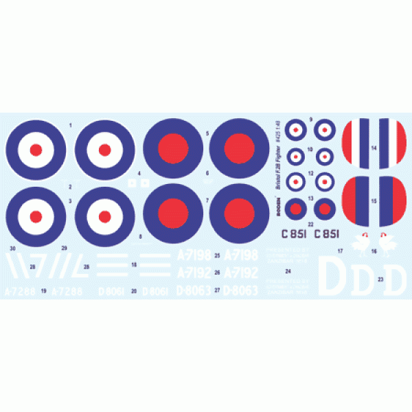 Bristol F.2B WWI RAF fighter 1/48 Roden 425