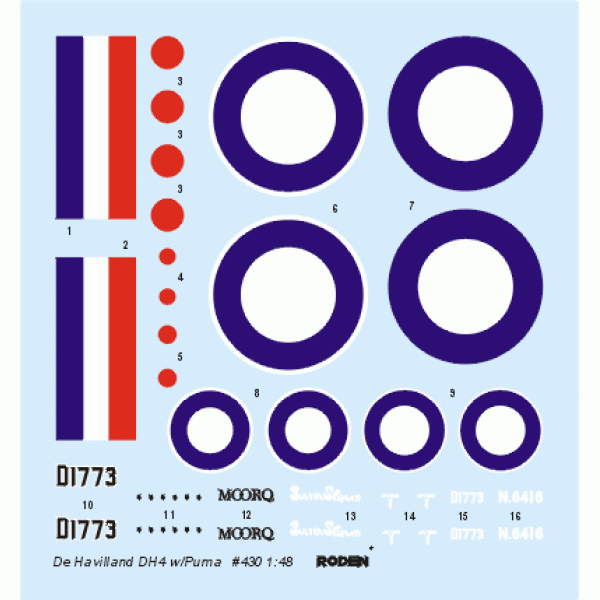 Airco (de Havilland) D.H.4 w/Puma 1/48 Roden 430