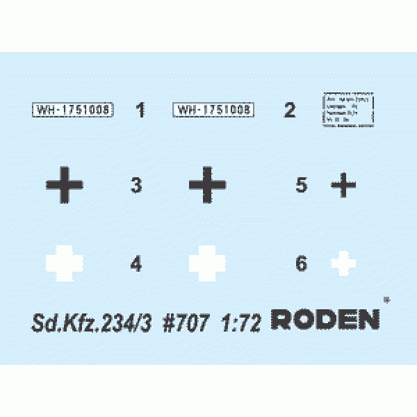 Sd.Kfz. 234/3 WWII Німецький бронеавтомобіль 1/72 Roden 707