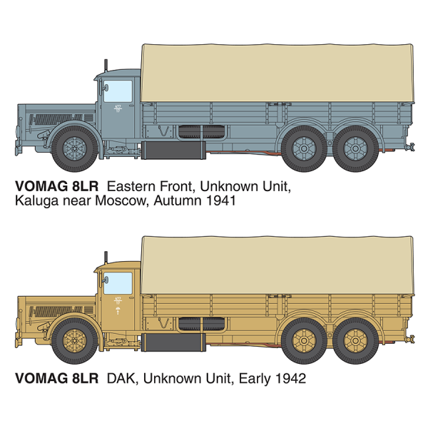 VOMAG 8LR LKW WWII German Heavy Truck 1/35 Roden 822