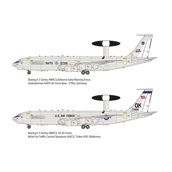 Boeing E-3B Sentry AWACS 1/144 Roden RN345