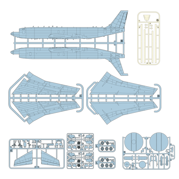 Boeing E-3B Sentry AWACS 1/144 Roden RN345