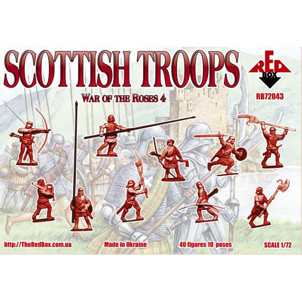 Scottish Troops, War of the Roses  Set 4  1/72 RedBox 72043