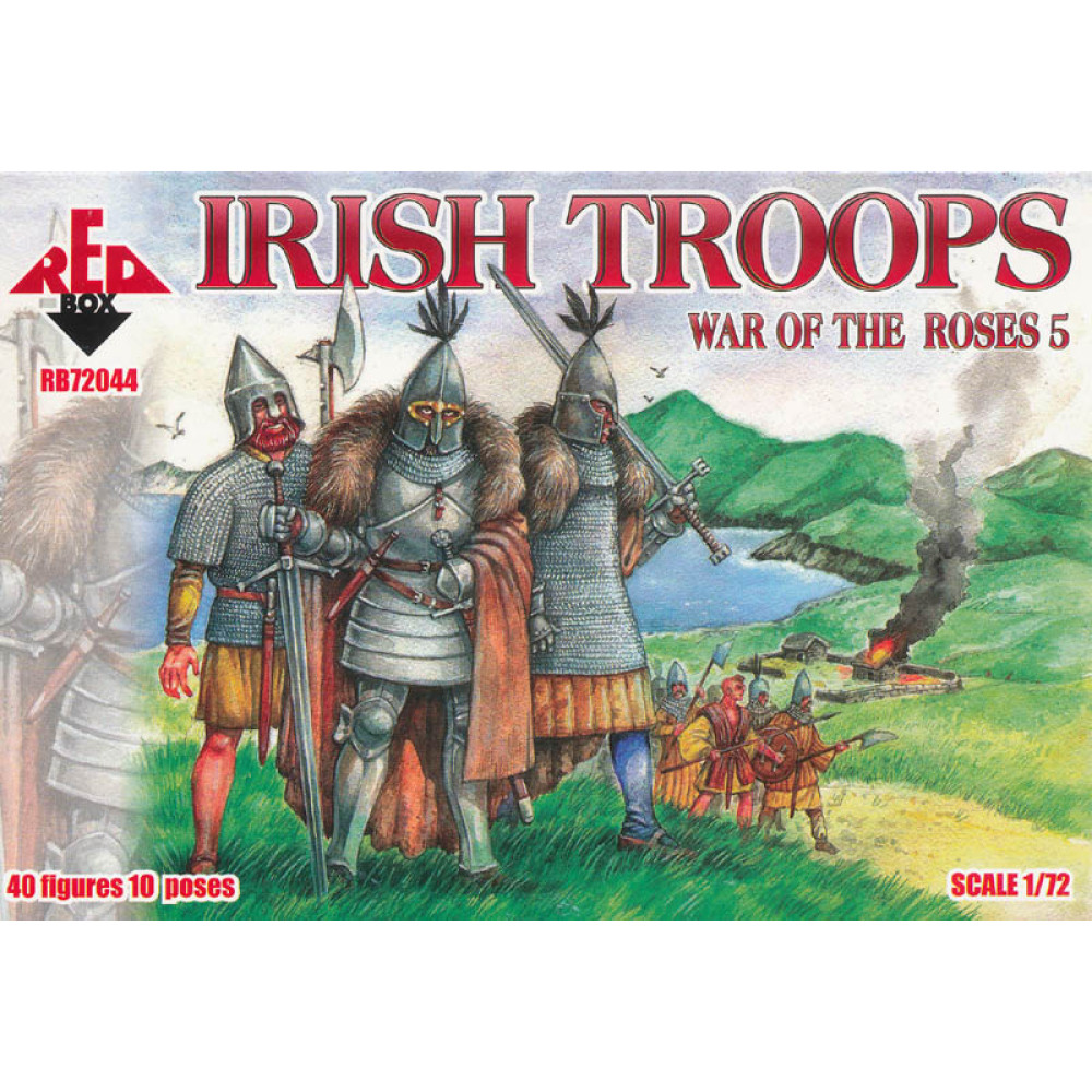 War of the Roses 5. Irish troops  1/72 RedBox 72044