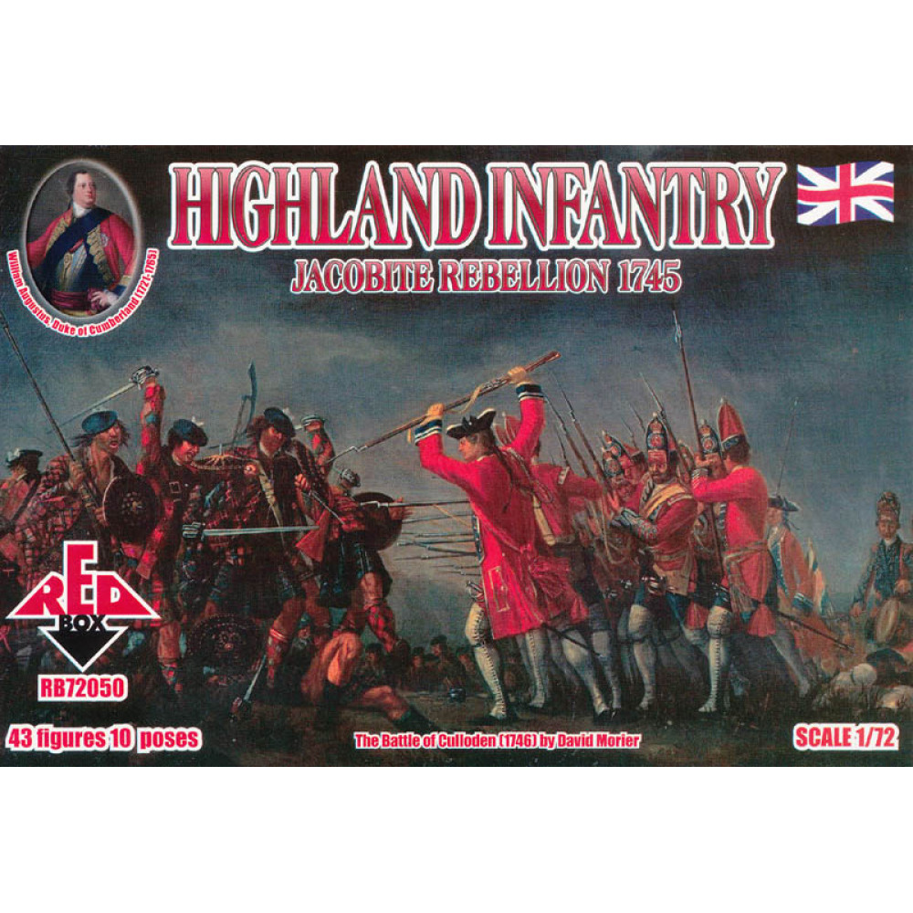 Jacobite Rebellions. Highland Infantry 1745 1/72 RedBox 72050